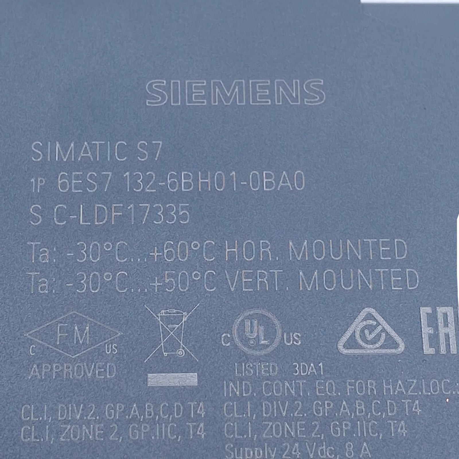 Siemens 6ES7132-6BH01-0BA0 Digital Output Module For Simatic ET 200SP, 24VDC
