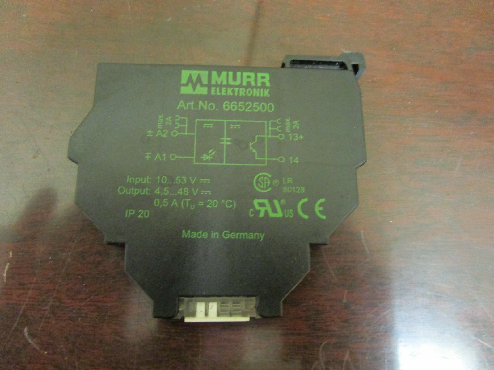 MURR ELEKTRONIK OPTO-COUPLER MODULE 6652500 10..53VOLT 4.5-48VOLT