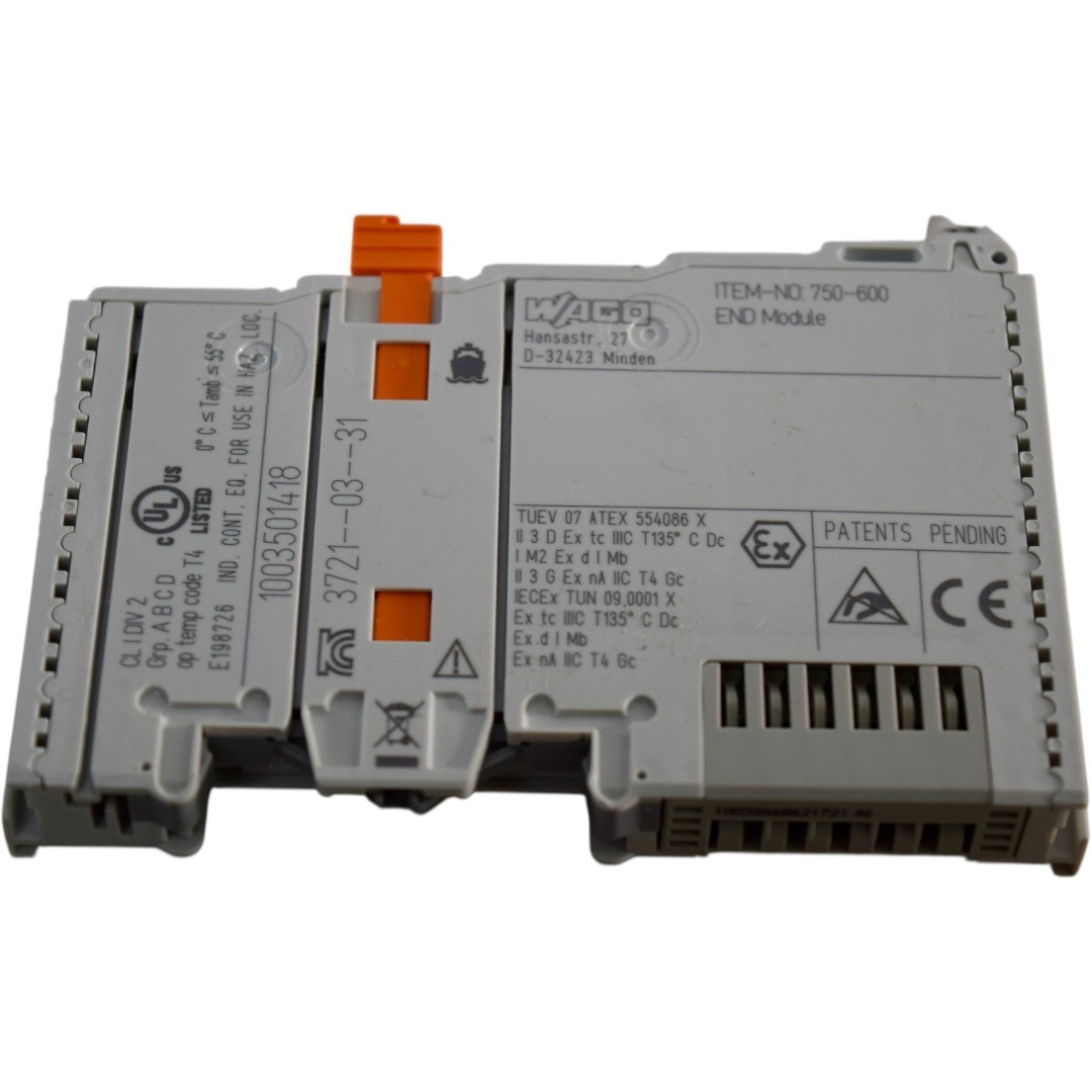 WAGO 750-600 End Module I O System DIN Rail Accessory