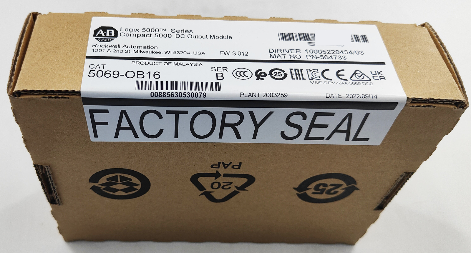 Allen Bradley 5069-OB16 Series B Compact Logix 5000 New Sealed