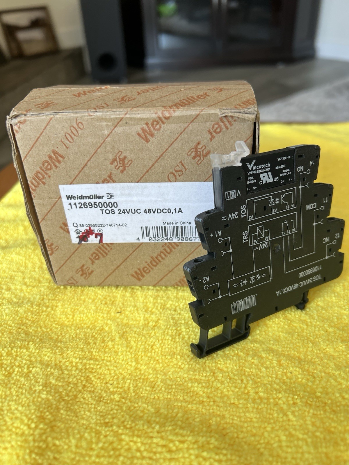 Qty7 Weidmuller 1126950000 TOS 24VUC 48VDC0, 1A .. Original Power Relay Modules