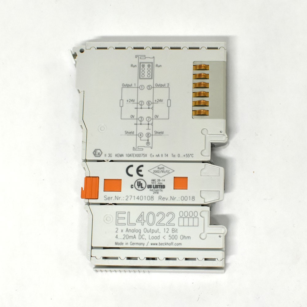 Beckhoff EL4022 EtherCAT Analog Output Terminal 2-Channel 0-10V DC I/O Module