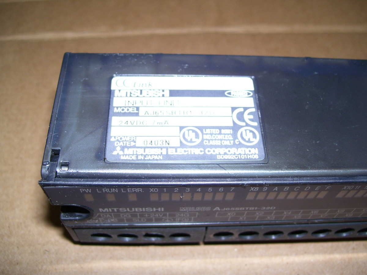 MITSUBISHI MELSEC AJ65SBTB1-32D 32I/O CC-LINK INPUT UNIT 24VDC P1914