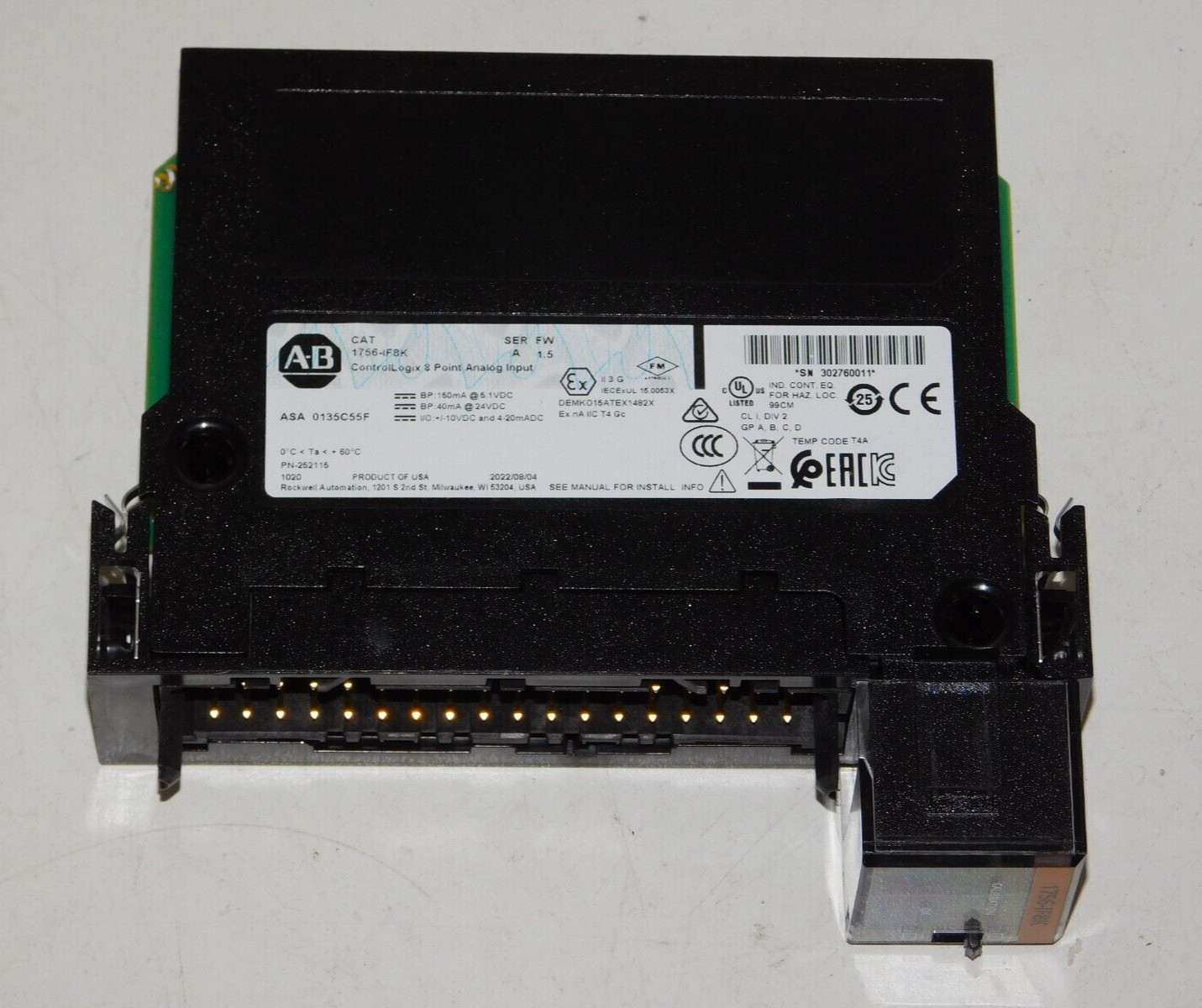 New Allen Bradley 1756-IF8K Ser A ControlLogix 8 Point Analog Input Module USA