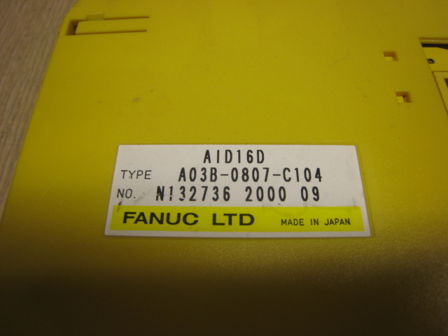 LOT OF 2 Fanuc I/O Module, A03B-0807-C104, AID16D, SOME DAMAGE TO PLASTIC