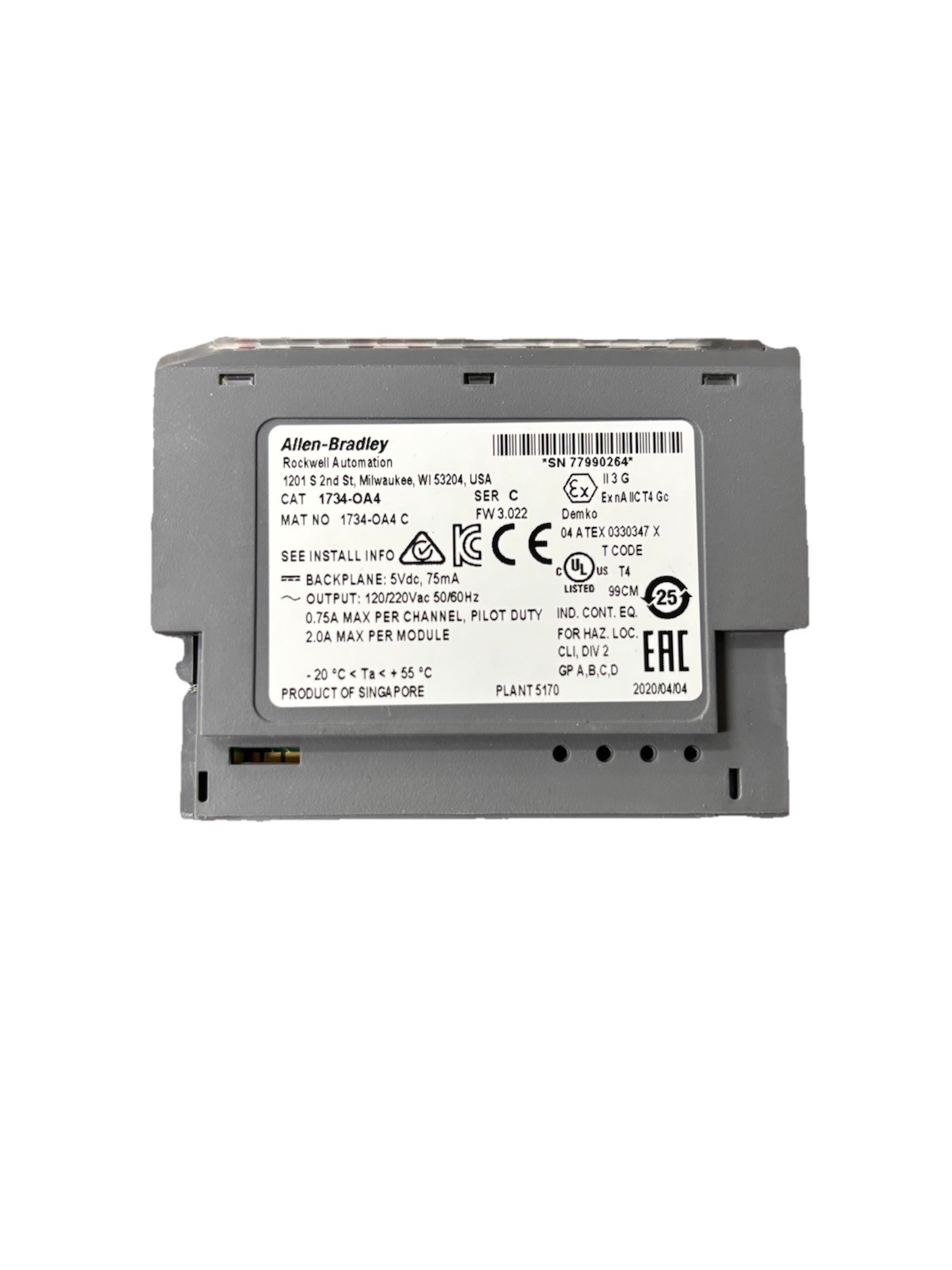 1734-OA4 Allen-Bradley 1734OA4 Point I/O 4 Point Digital Output Module