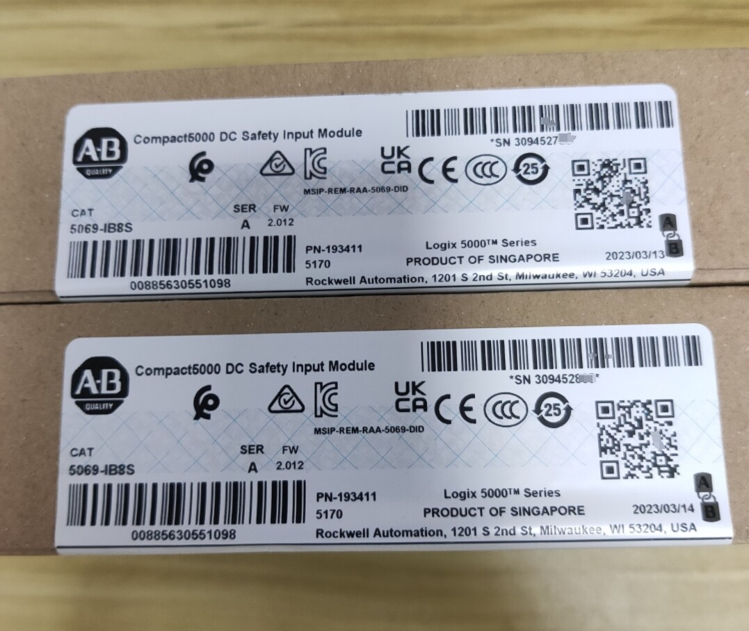 BRAND NEW Allen-Bradley 5069-IB8S Safety Input Module 24VDC AB 5069IB8S US