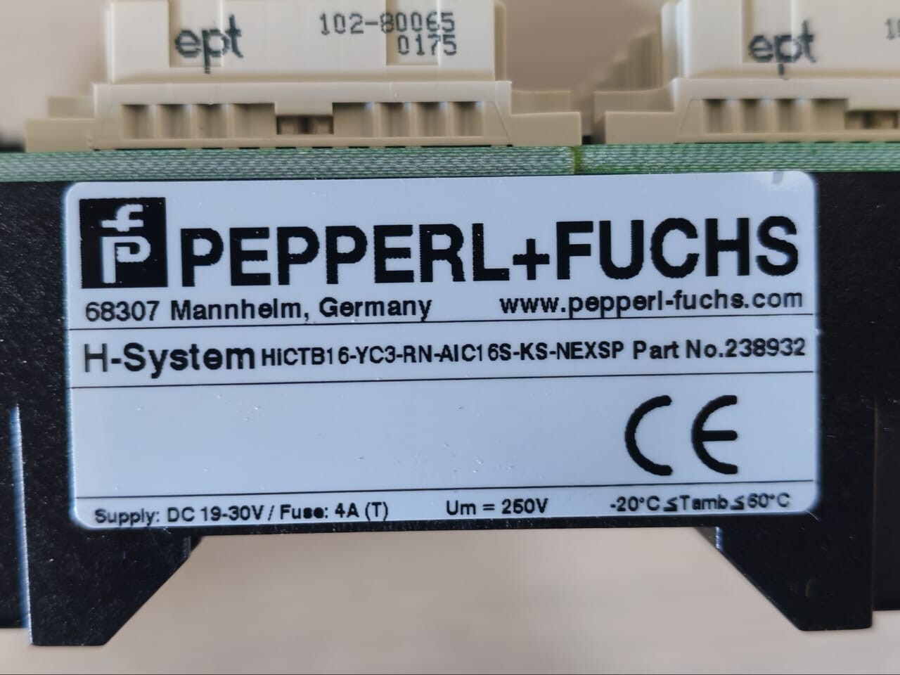 Pepperl+Fuchs H-System HICTB16-YC3-RN-AIC16S-KS-NEXSP Termination Board 238932