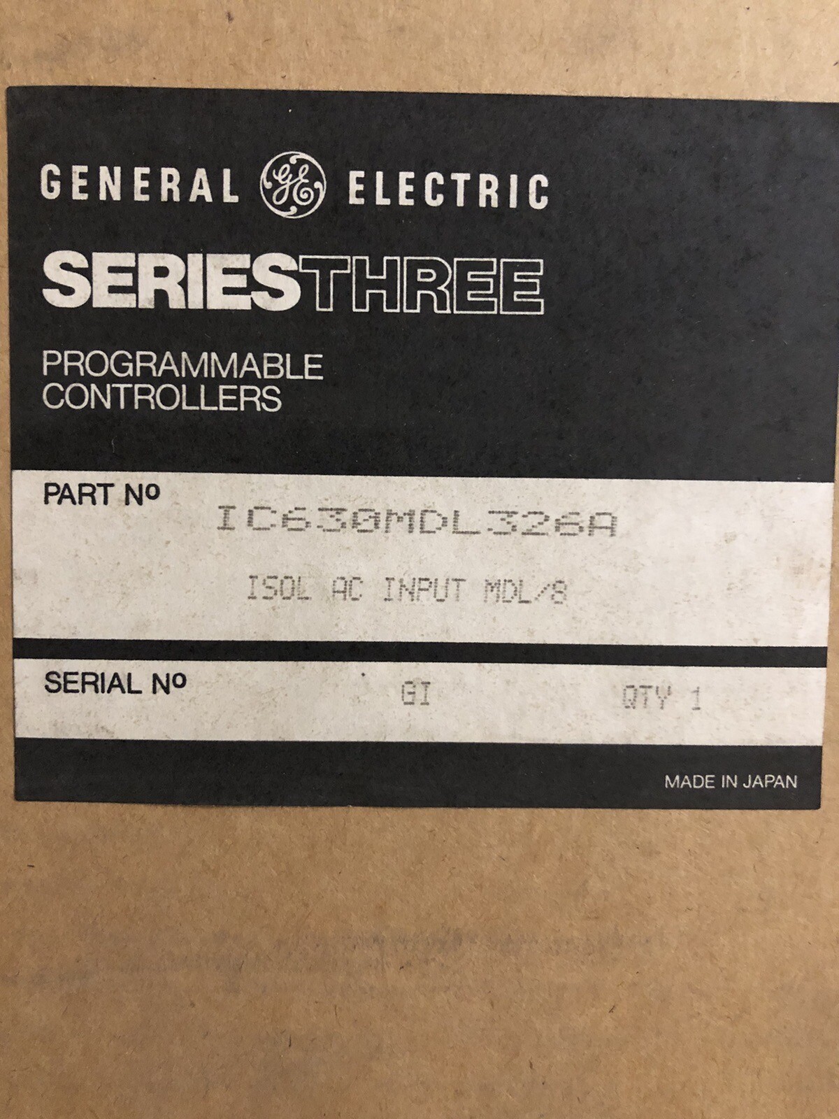 GE FAUNC IC630MDL326A *New*