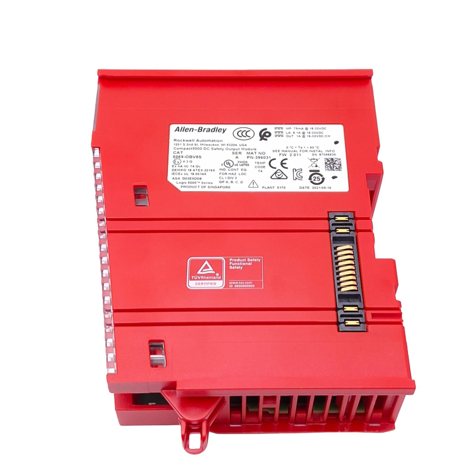 Allen Bradley 5069-OBV8S Compact5000 DC Safety Output Module, 8-Channel, FW2.011