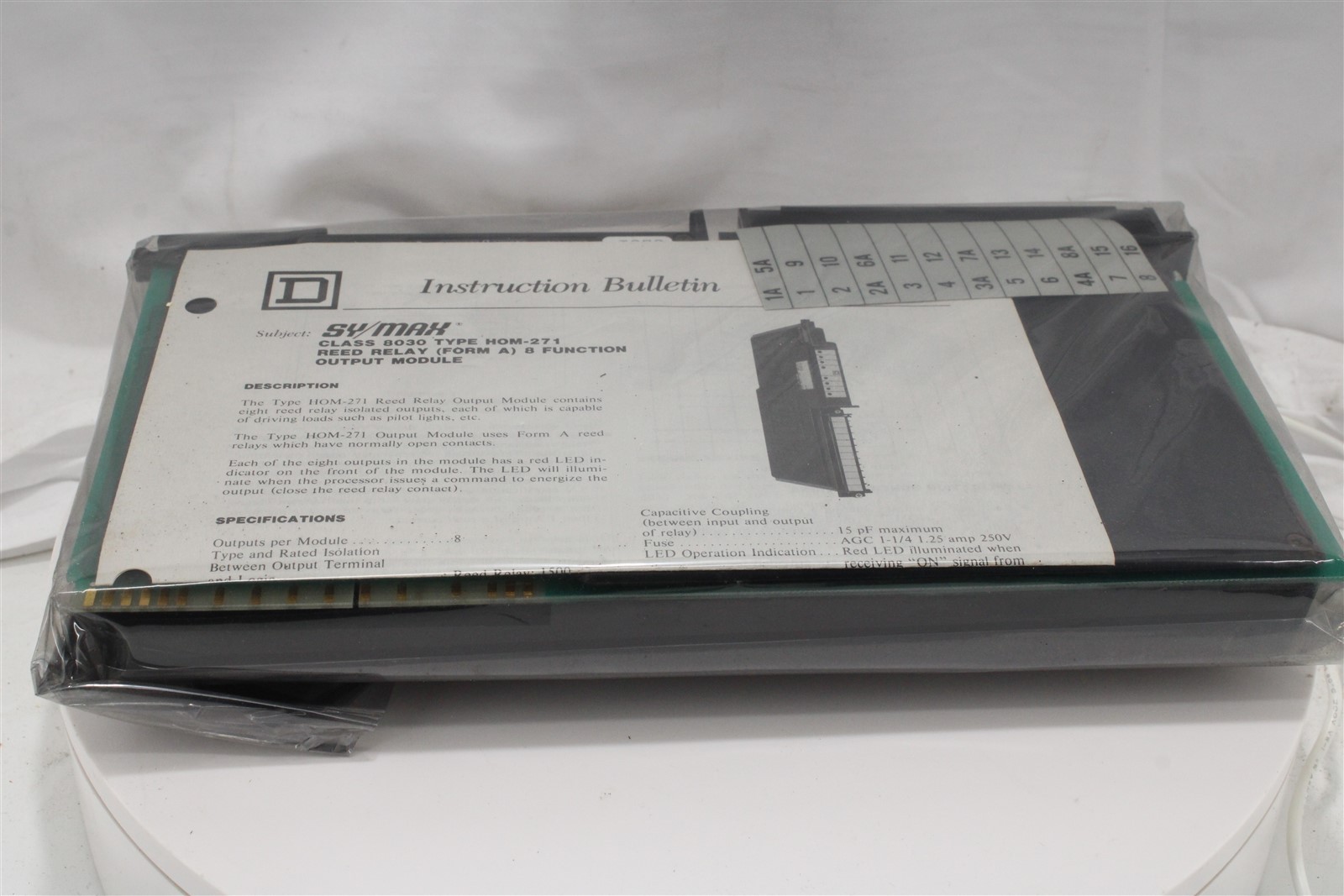 Square D 8030-HOM-271 SY/MAX Reed Relay Output Module | 8-Pt | 120VAC/150VDC