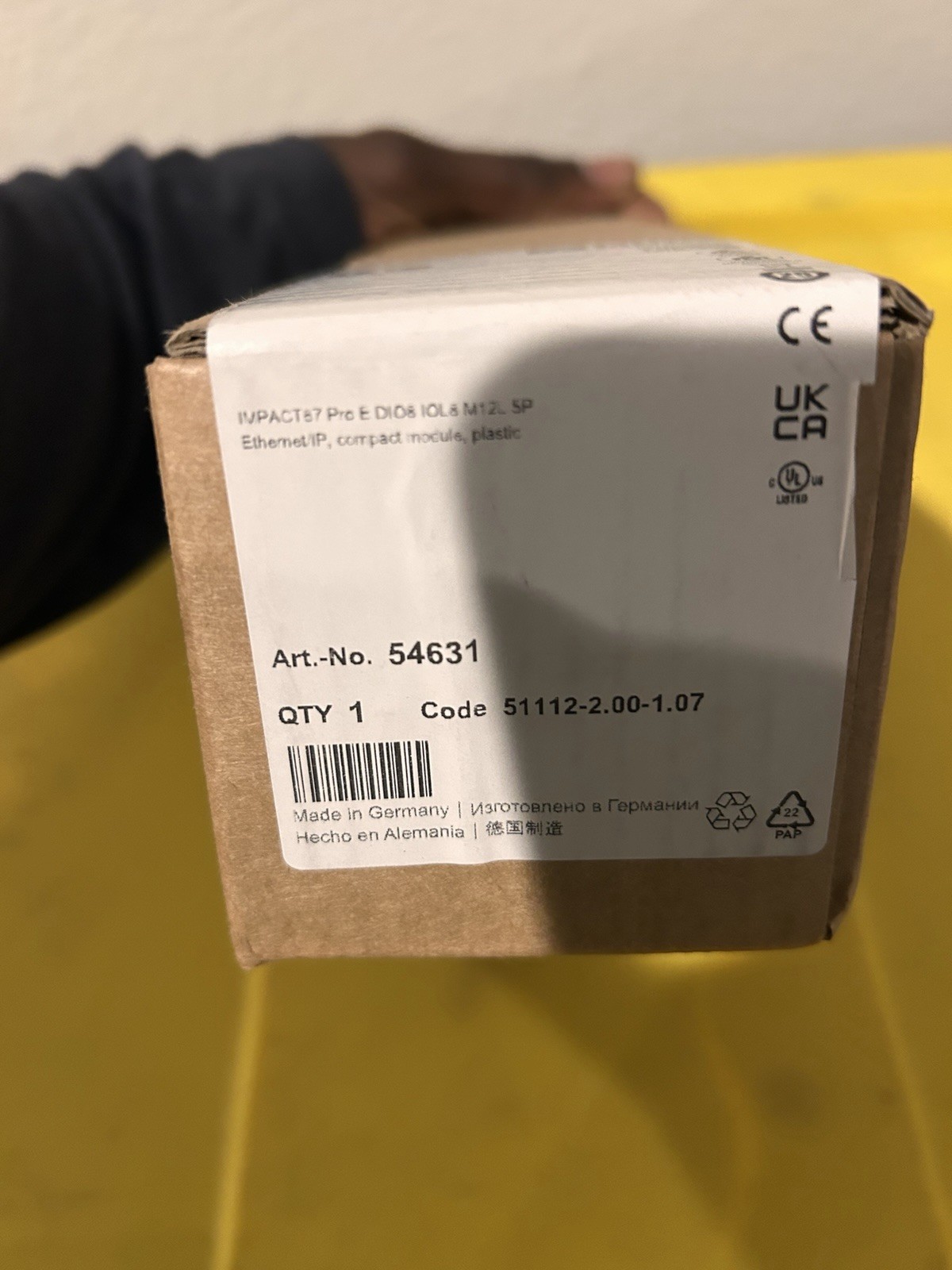 Murrelektronik IMPACT67 Pro E DIQ8 IOL8 M12L PLC I/O Module 54631