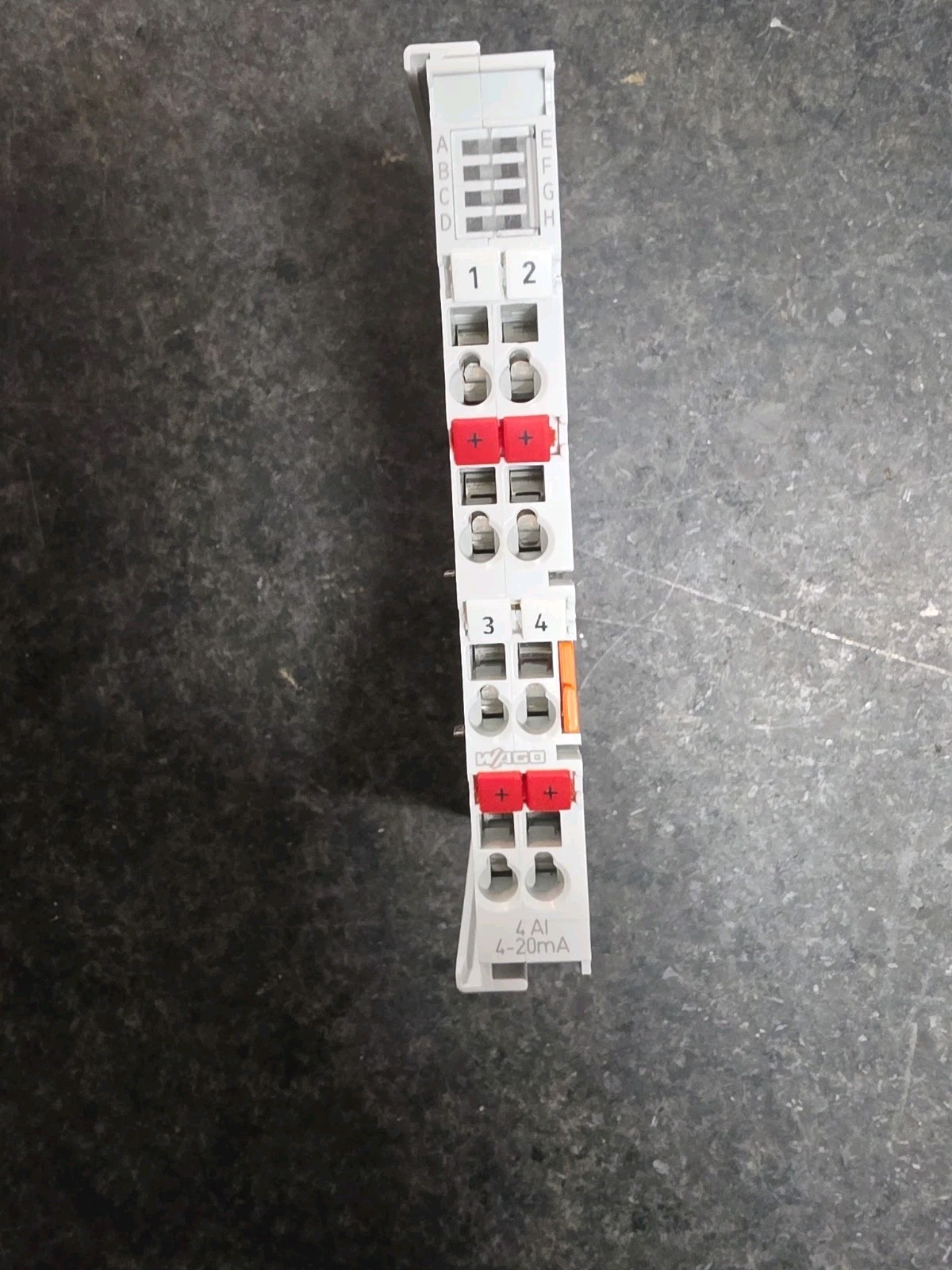 WAGO 750-455/702-000 4-Channel Analog Input Module PLC 4-20mA Single-Ended Used