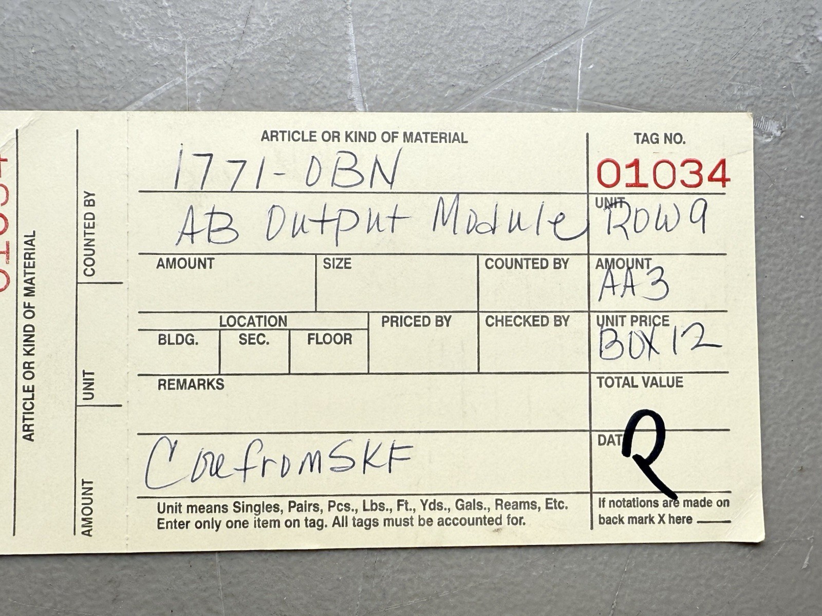 Allen-Bradley 1771-OBN 10 to 30 VDC High True Output Module
