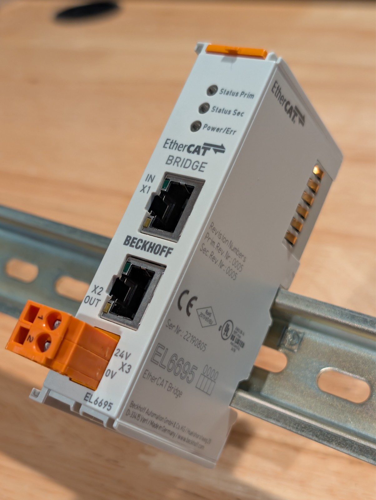 Beckhoff EtherCAT Bridge Communication Interface Extended EL6695 – Tested