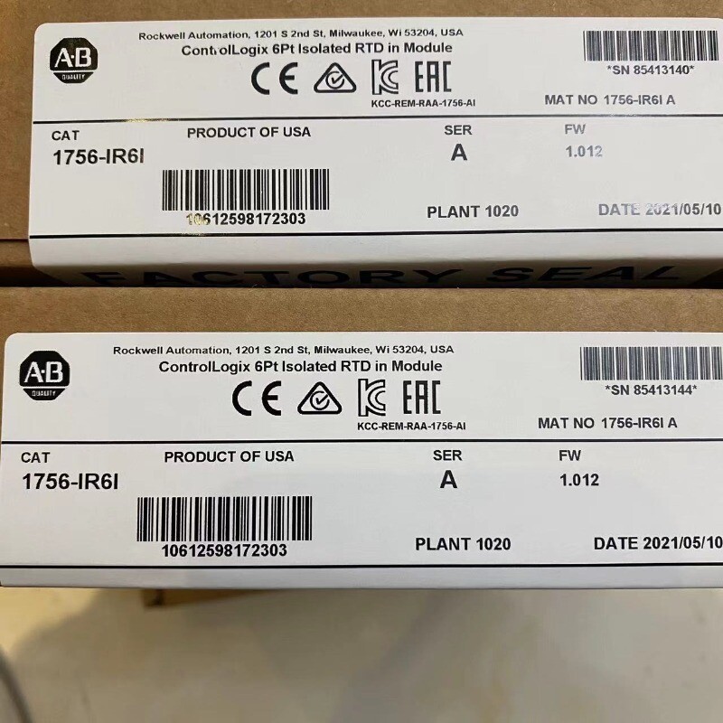 nEW IN BOX Allen-Bradley 1756-IR6I Series A ControlLogix 6pt Isolated RTD Module