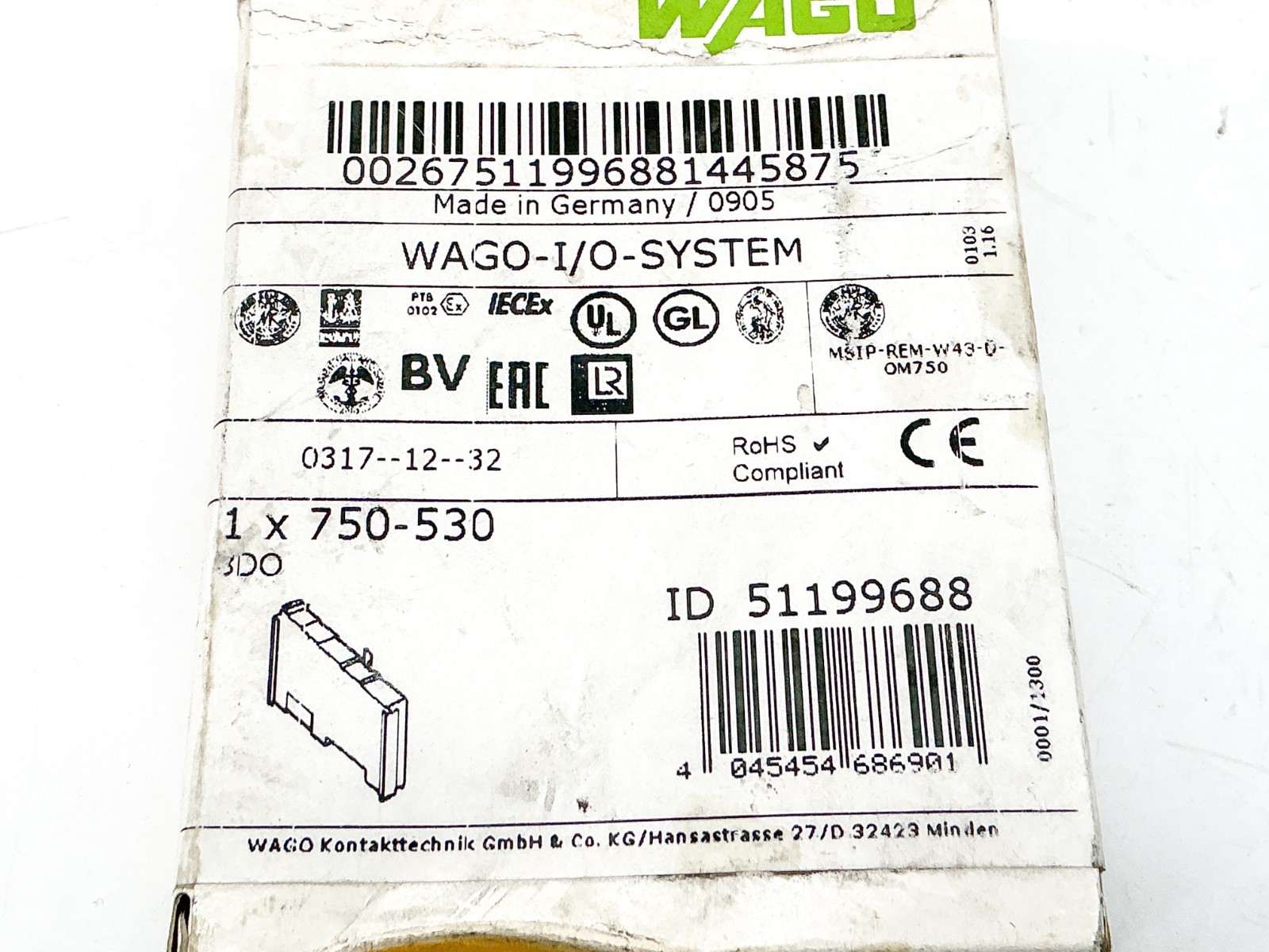 New Wago 750-530 Digital Output Module 24VC 8 Channel – Sealed