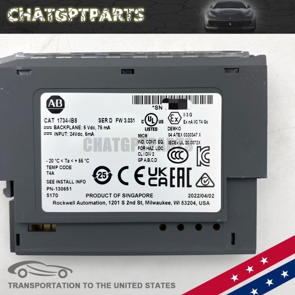 Allen-Bradley 1734-IB8 1734IB8 NEW 8 Point Digital Input Module 1734IB8 New 2022
