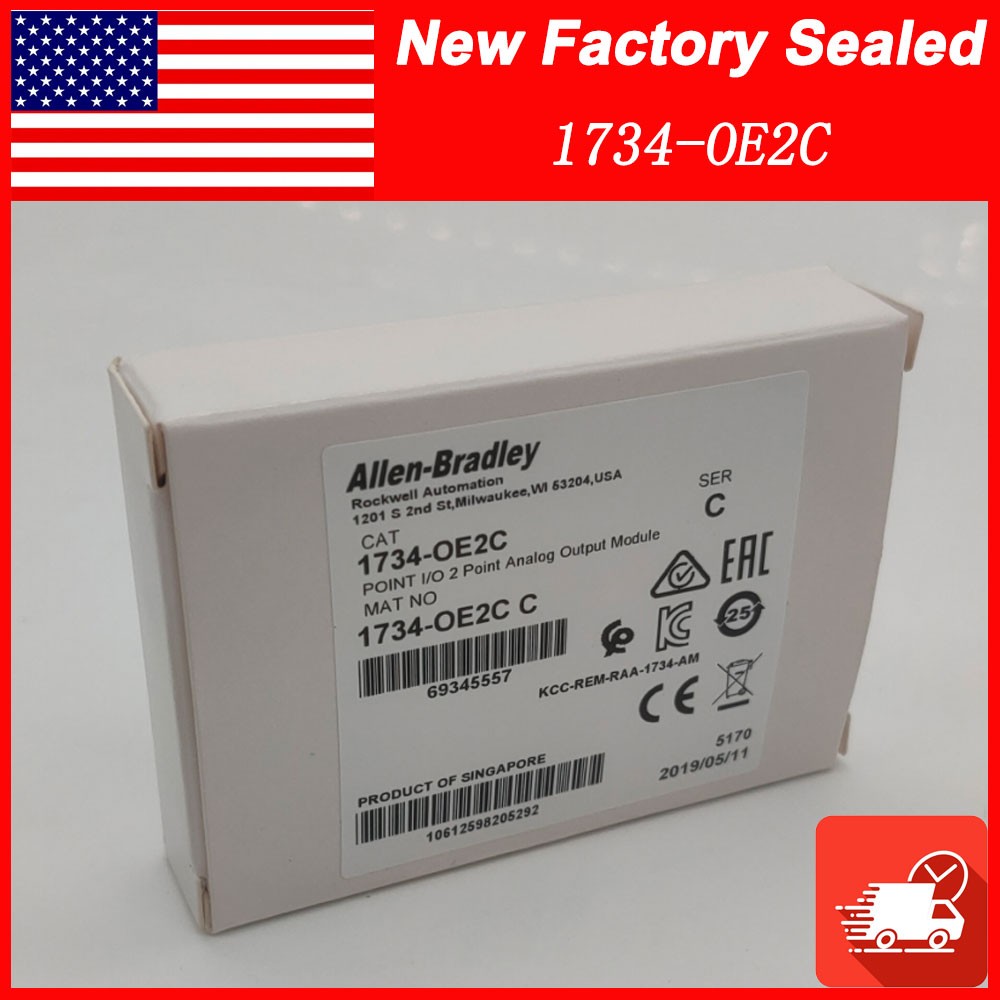 Surplus AB 1734-OE2C 1734-0E2C C Point I/O Output Module 2 Pt 24V DC