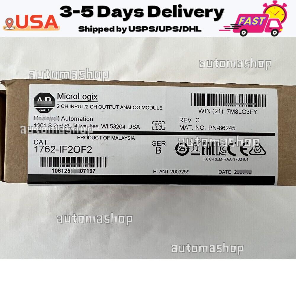 New AB 1762-IF20F2 Sealed Allen Bradley 1200 I/O Module 1762-IF2OF2 US Free Tax