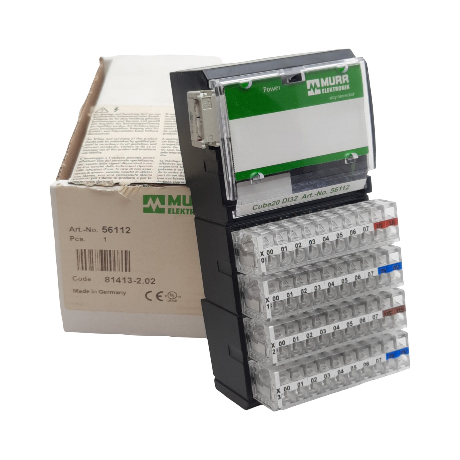 MurrElektronik 56112 Cube20 DI32 Digital Input Module, 32-Inputs, 24VDC