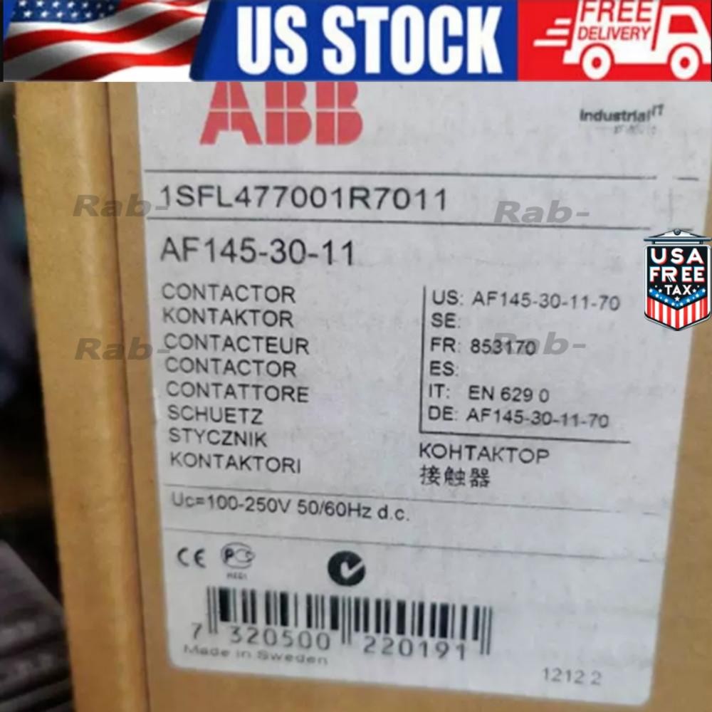 AF145-30-11 ABB Contactor 100-250V 20-60V 48-130V Fast Shipping US Free TAX