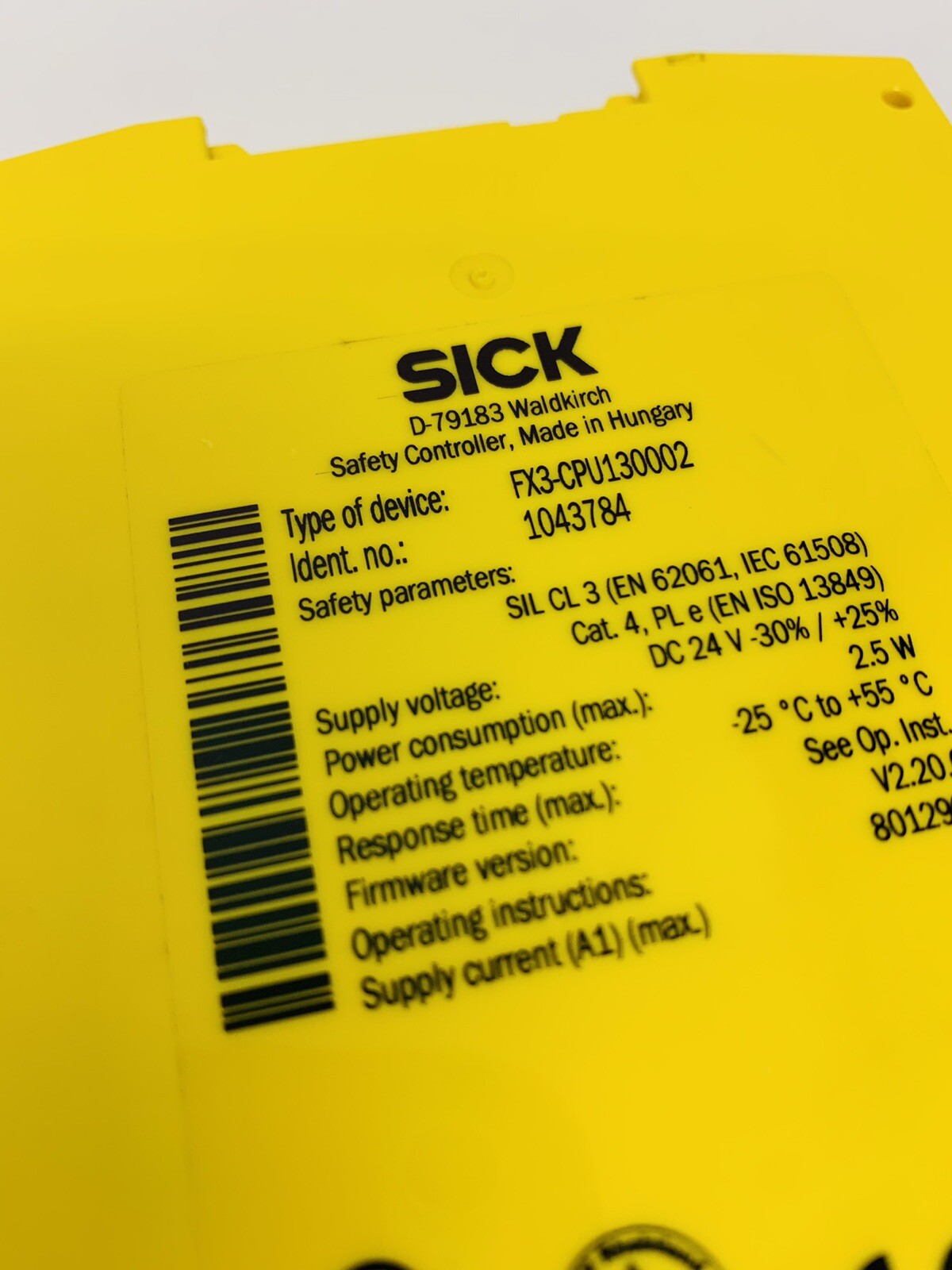 Sick 1043784 FX3-CPU130002 Safety Controller Module *SHIPS from USA*
