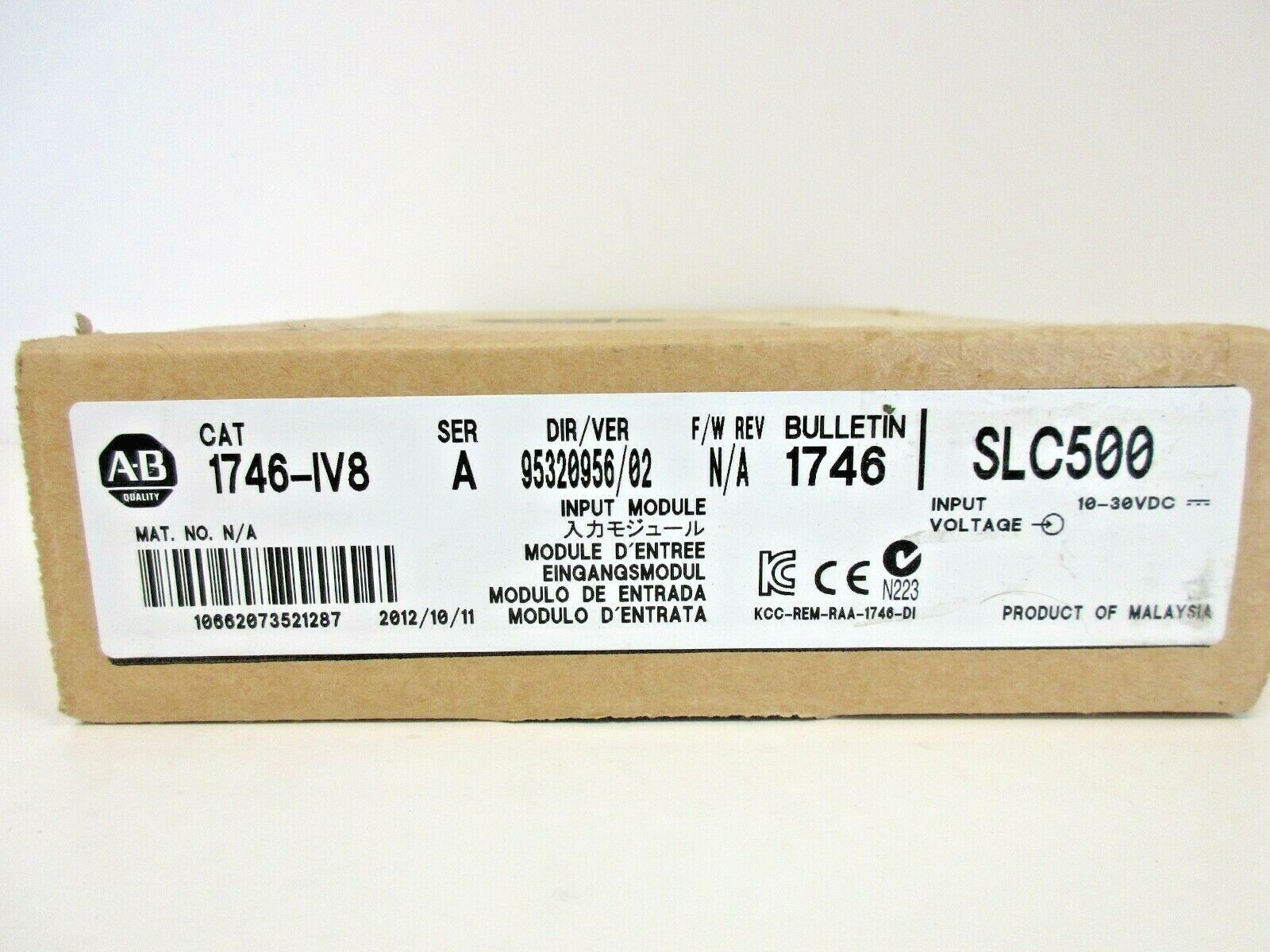 Free Tax 1746-IV8 Series A AB SLC 500 8 Point Input Module Mfg 1746-IV8 Fast