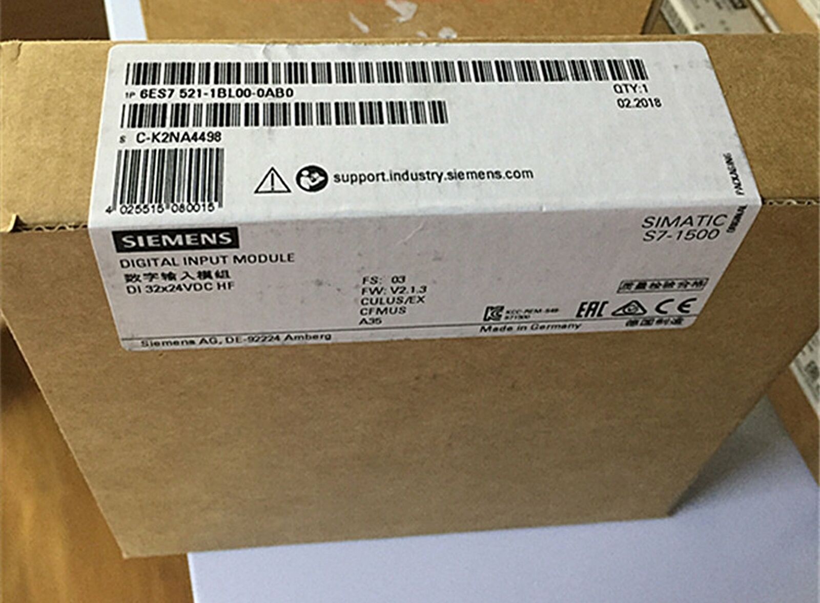 SIEMENS NEW 6ES7521-1BL00-0AB0 6ES7 521-1BL00-0AB0 Digital Input Module
