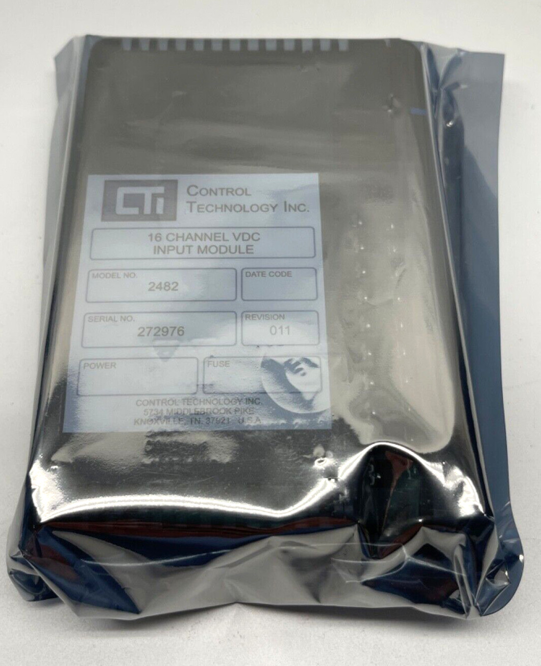 CONTROL TECHNOLOGY INC 2482 , CTI 2482 , 16 CHANNEL 125 VDC INPUT MOULE ,REV.011