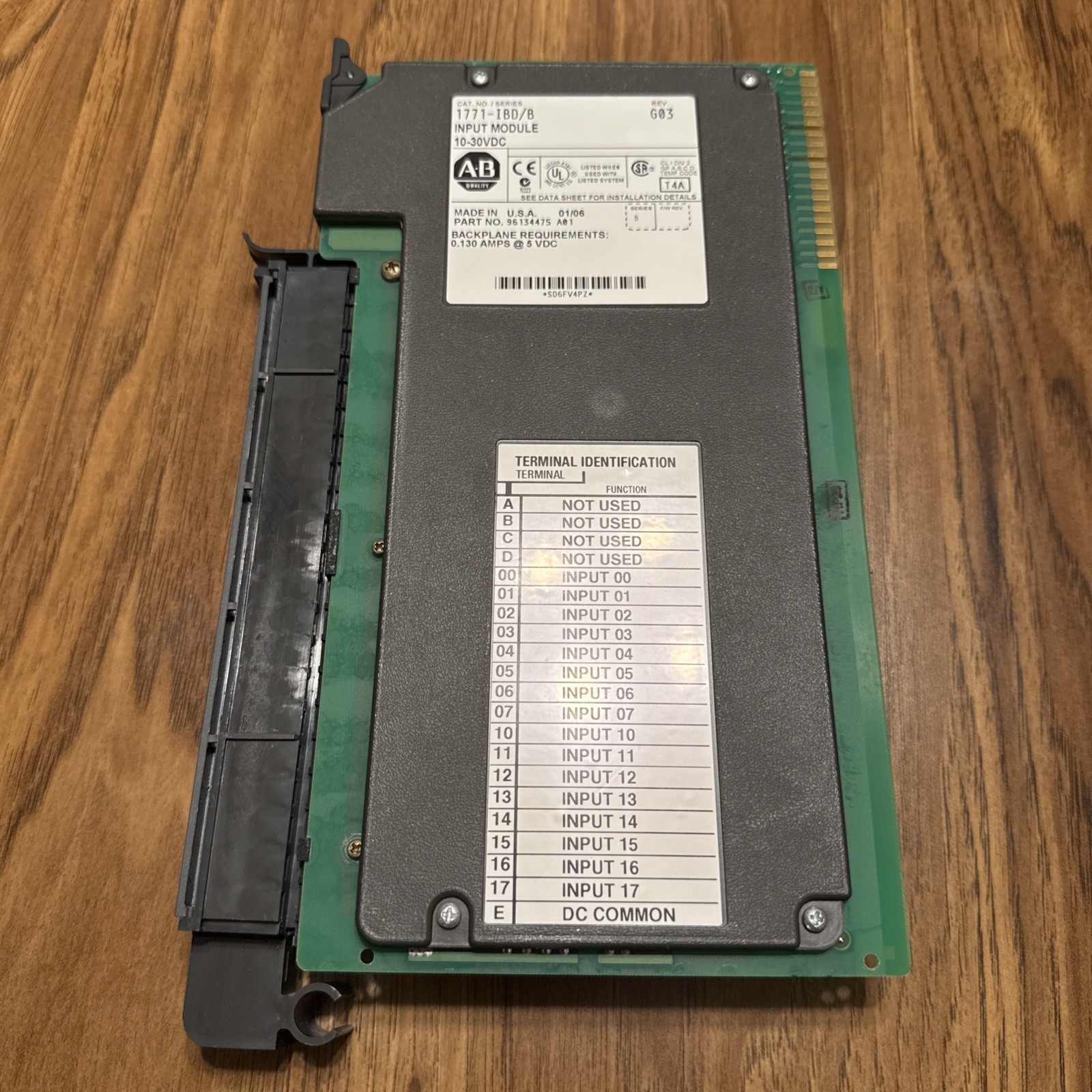 ALLEN BRADLEY 1771-IBD/B SER B, Rev G03 Input Module, New Open Box, Never Used.
