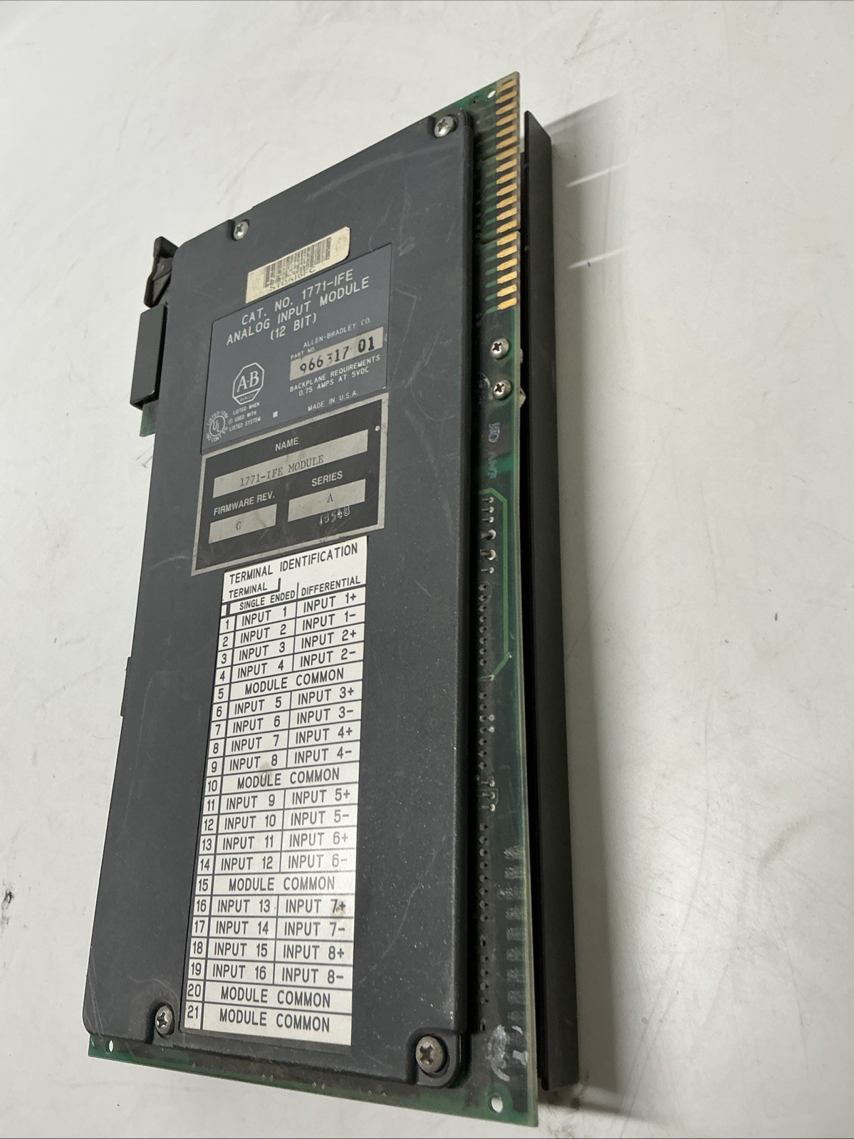 Allen-Bradley 1771-IFE Series A Analog Input Module. Z-709