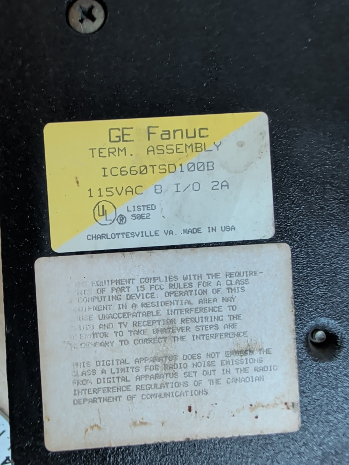 GE FANUC GENIUS IC660EBD100B IC660TSD100B ANALOG I/O MODULE – WARRANTY!