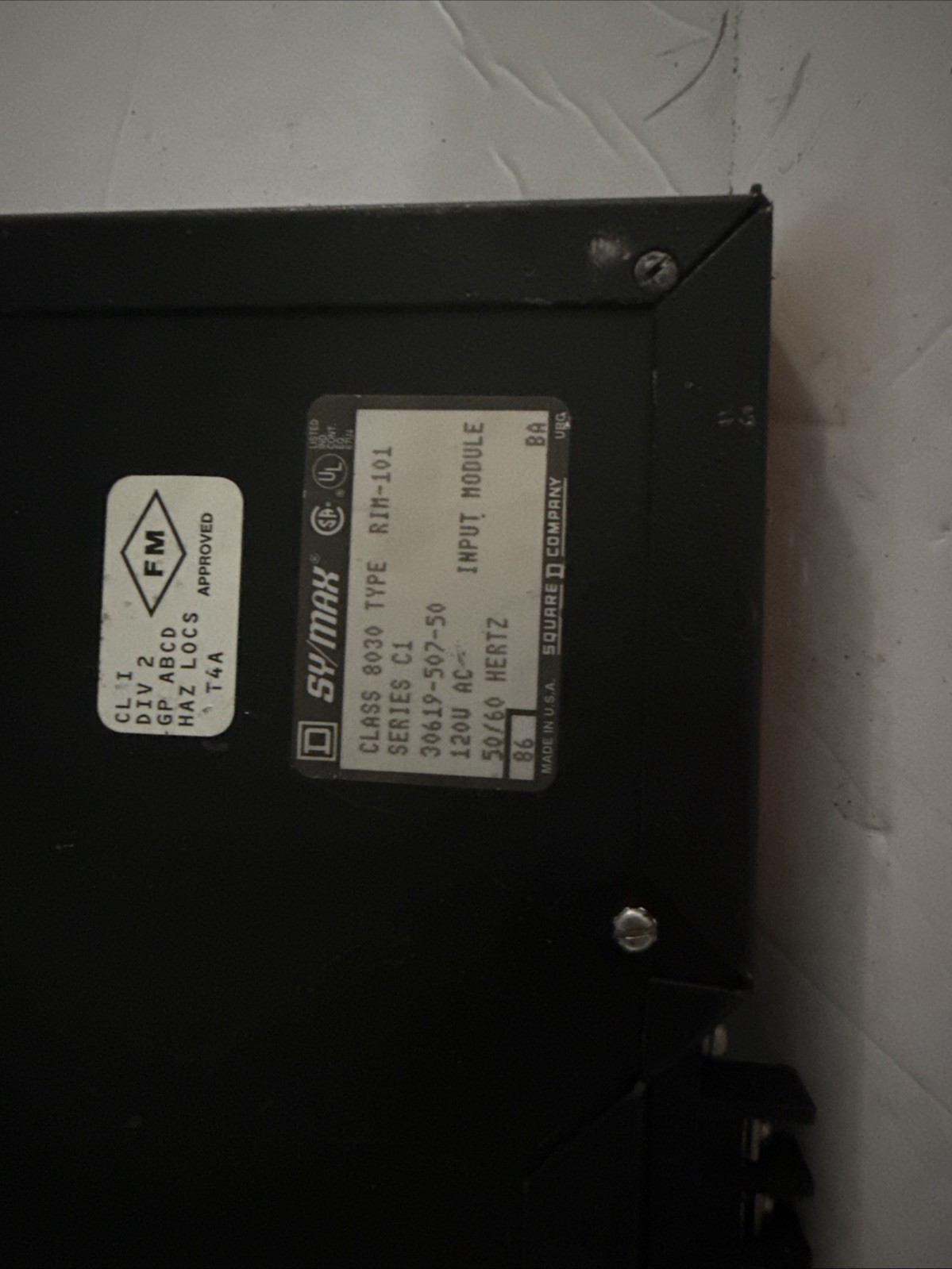 Square D SY/MAX Class 8030 Type RIM-101 Series C1 Input Module Parts