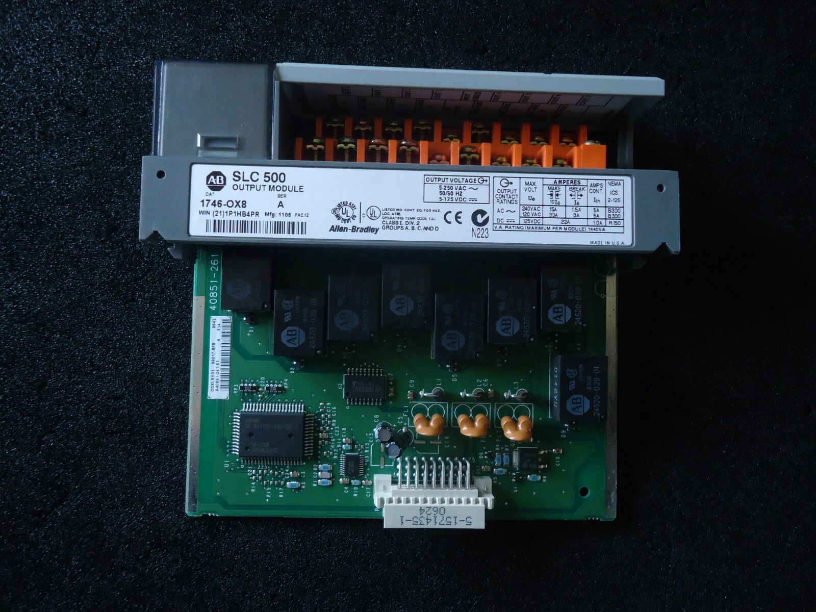 AB(Allen Bradley) 1746-0X8 SLC 500 Output madule ser. A