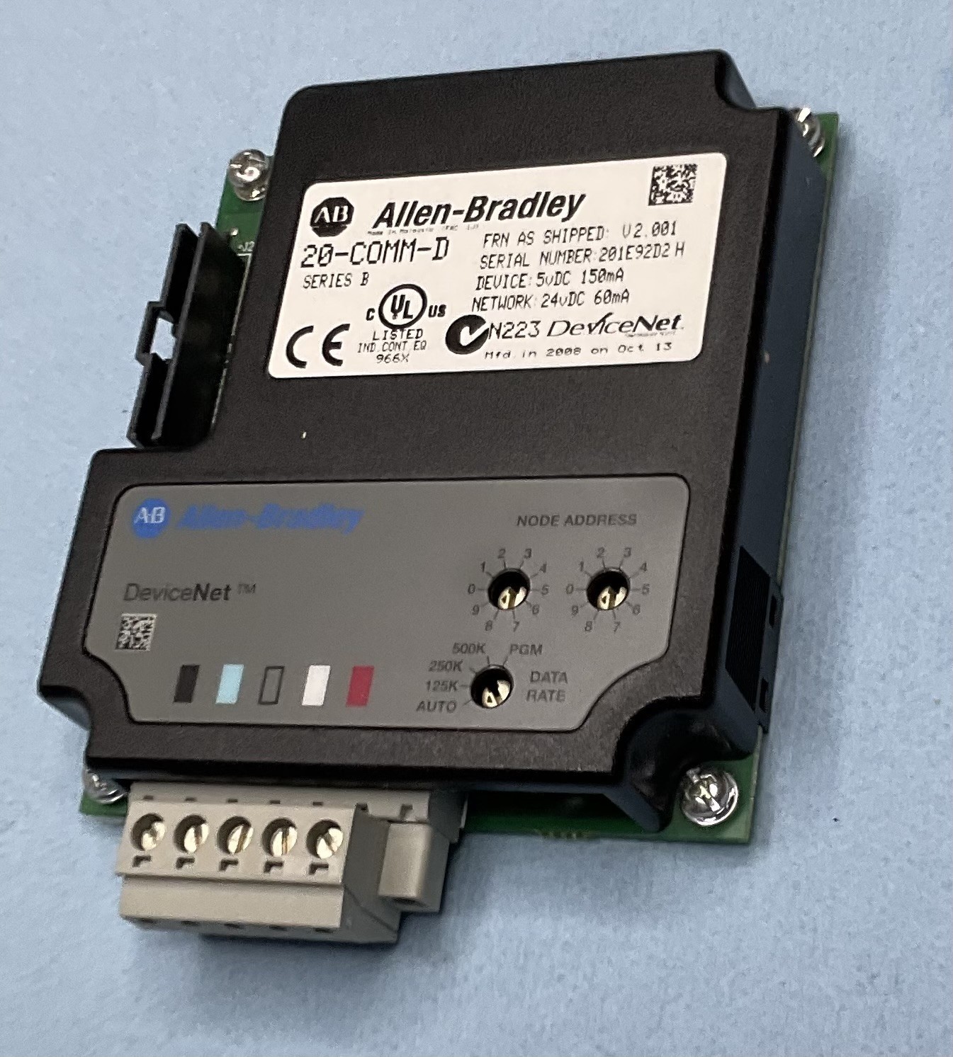 Allen Bradley 20-COMM-D / 20COMMD Power Flex Drive Device Net Adapter (used)