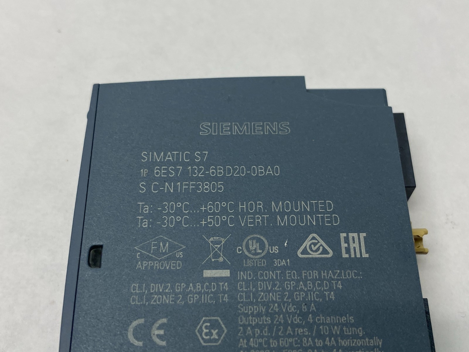 Siemens 6ES7 132-6BD20-0BA0 SIMATIC ET 200SP Digital Output Module DQ 4x24VDC/2A