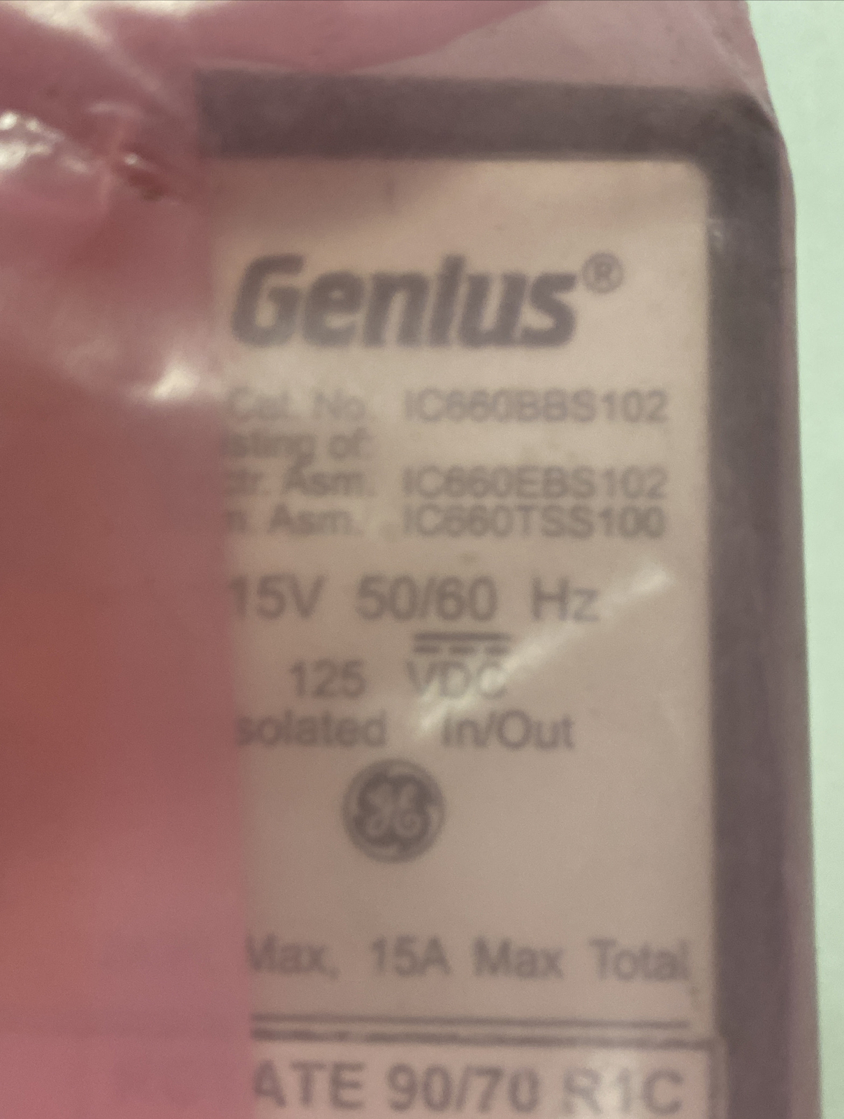 GE FANUC,IC660BBS102,I/O MODULE GENIUS BLOCK REFURBISHED