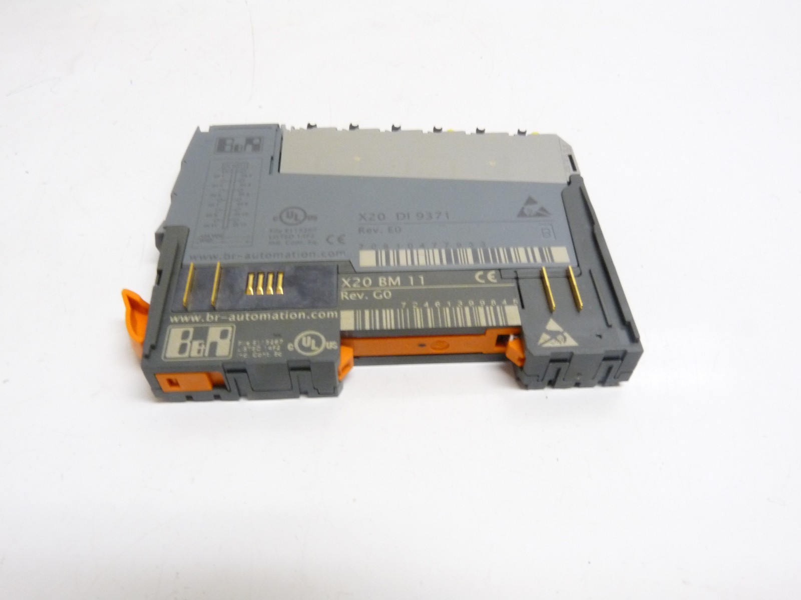 B & R X20 BM 11 REV G0 AND X20 DI 9371 REV E0 INPUT MODULE DIGITAL 12 INPUT
