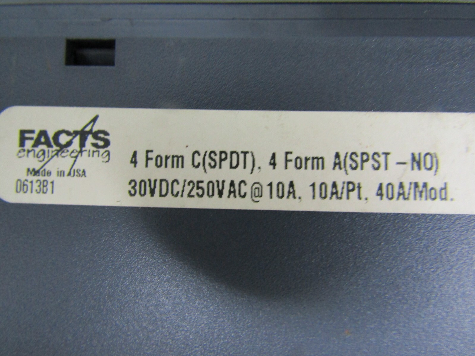 🔥 FACTS ENGINEERING F4-08TRS-1 RELAY OUTPUT MODULE 30 VDC 250 VAC