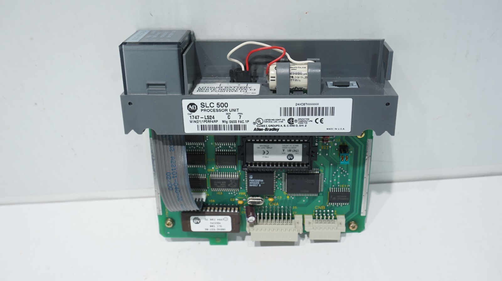 2 – ALLEN BRADLEY SLC500 5/02 CPU PROCESSOR MODULE 1747-L524 SER.C FRN.7/7C