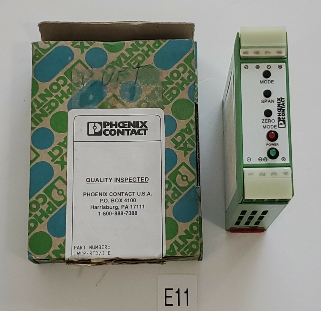 *NEW* Phoenix Contact MCR-RTD/I-E/NC RTD Converter 100Pt 4-Wire 24VDC + Warranty