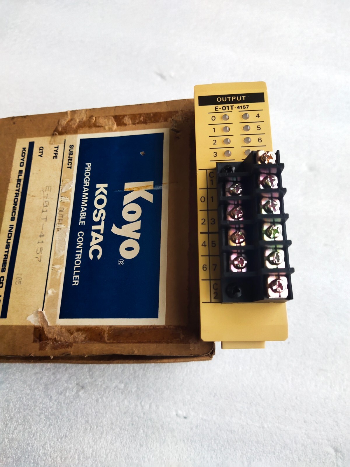 KOYO KOSTAC E-01T-4157 RELAY / OUTPUT PROGRAMMABLE CONTROLLER E01T-4157 OPEN BOX