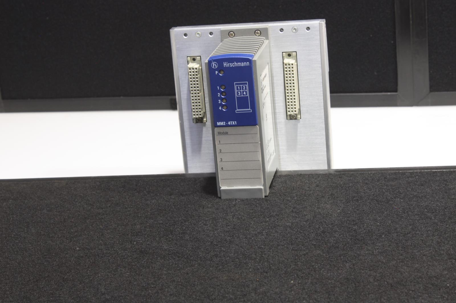 HIRSCHMANN MM2-4TX1 mice media module W/base splitter.MADE IN GERMANY.SKU 216773