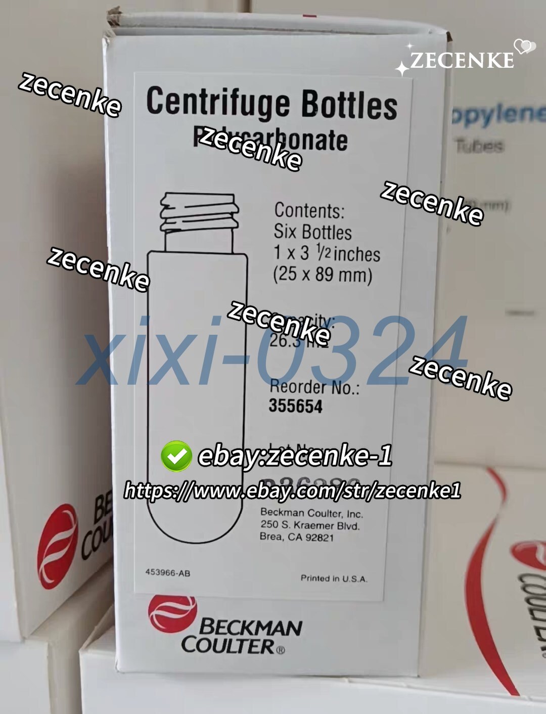 1pcs NEW Beckman Coulter 355654 26.3ml polycarbonate centrifuge bottle DHL