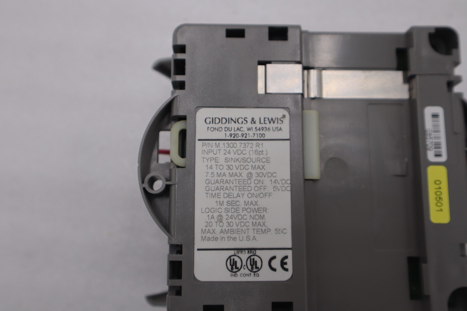 GIDDINGS & LEWIS M.1300.7372 R1 Input Module 24VDC SINK/SOURCE STOCK 625-D