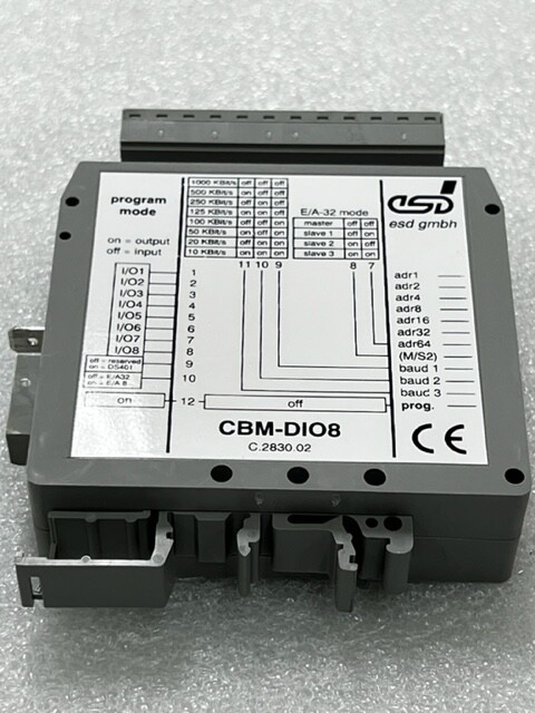 ESD Electronics CBM-DIO8 CANopen Compact 8 Channels I/O Module Used