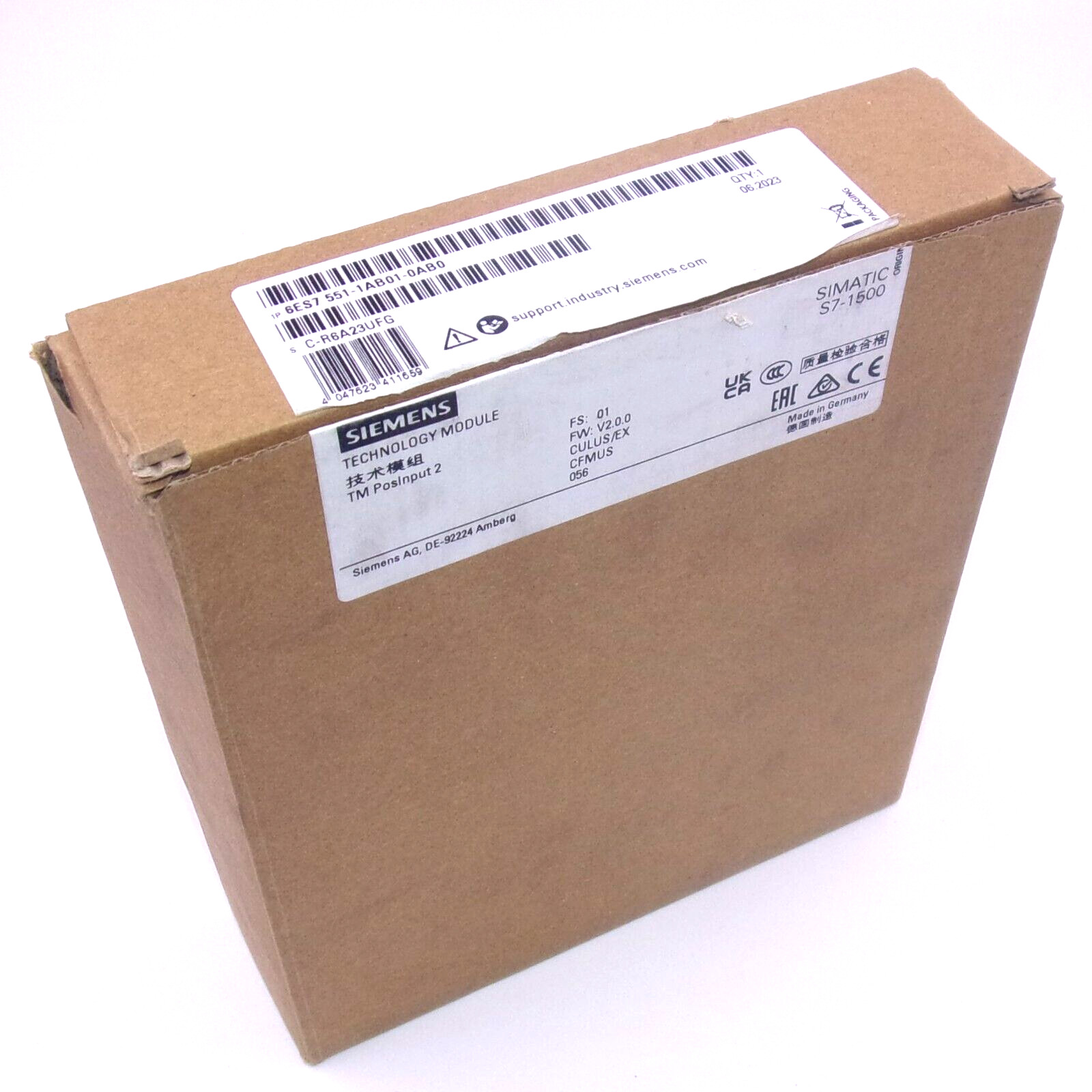 Siemens SIMATIC S7-1500 TM Posinput 2 Technology Module 6ES7551-1AB01-0AB0