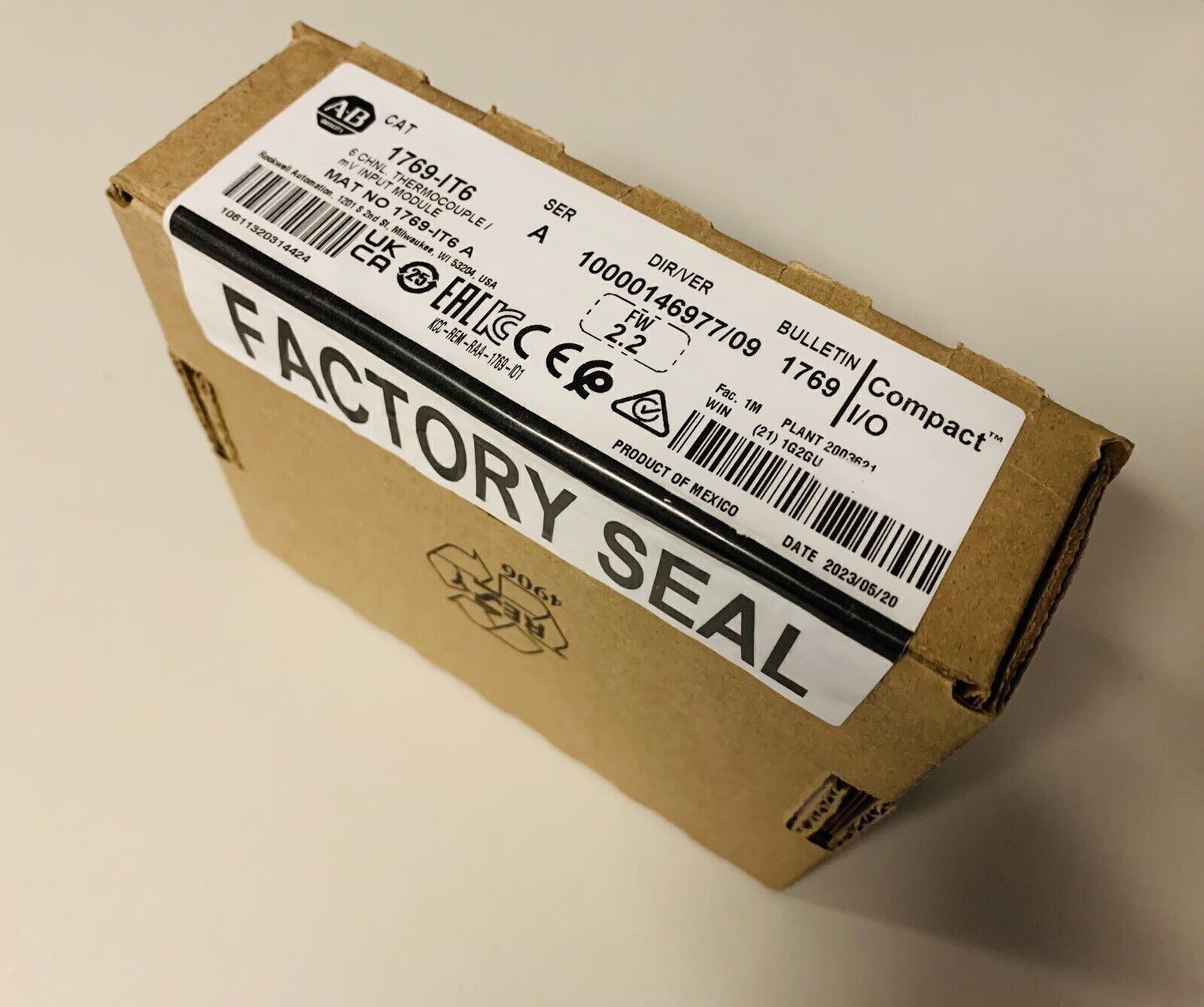 New Sealed AB 1769-IT6 SR A CompactLogix Thermocouple/mV Input Module USA Vendor
