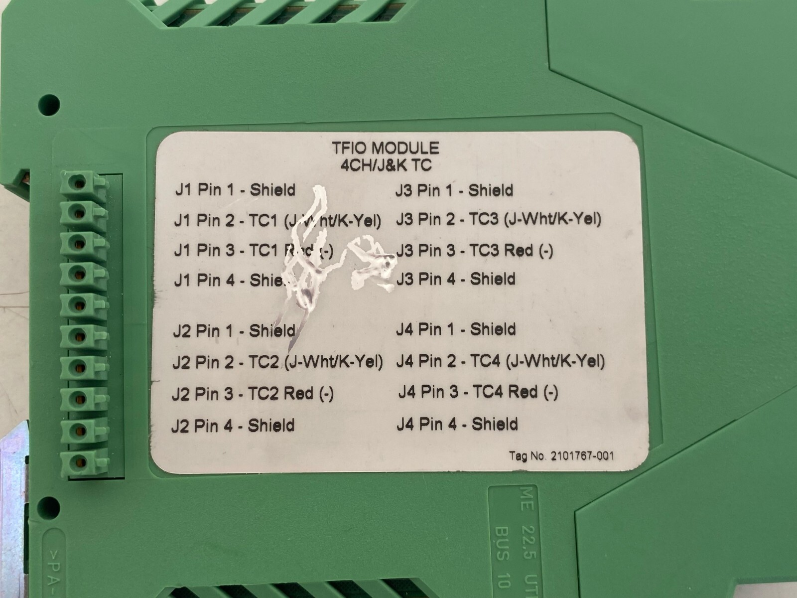 ABB / TFIO MODULE / 2100869-003 / 4CH/J&K TC / 2100869 / THERMOCOUPLE 60HZ